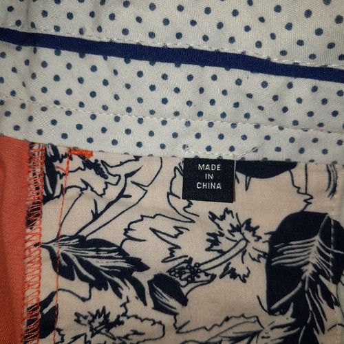 TailorByrd Shorts Mens 36 Salmon Orange Bermuda Chino 100% Cotton Flat Front - Picture 6 of 9