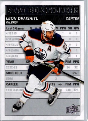 2023-24 Upper Deck Stat Box Fillers Leon Draisaitl RC #SB-11