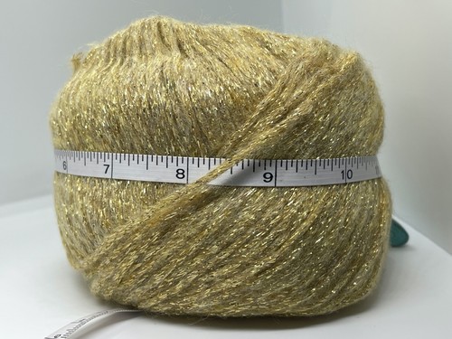Light Gold Night Star 67964 Ice Yarns DK Wool Blend Metallic Chainette 50g 218y - Picture 5 of 7