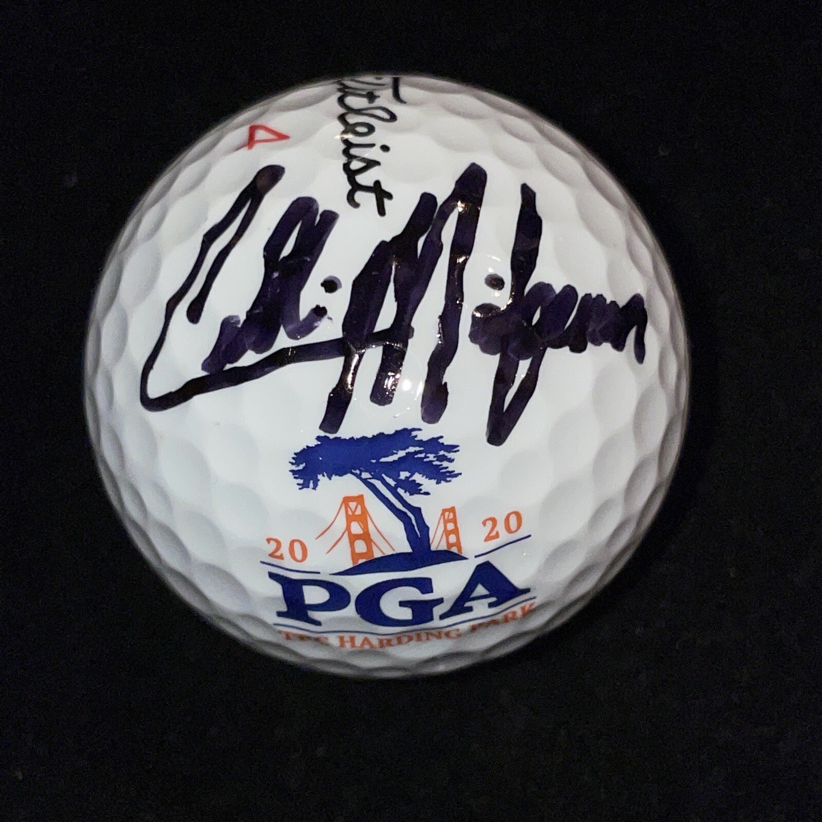 Collin Morikawa Signed 2020 PGA Championship Logo Golf Ball JSA TPC Harding Park 