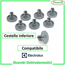 KIT da 8 Ruote per Cesto Cestello Lavastoviglie Inferiore Electrolux Rex Zanussi