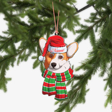 Corgi Dog Christmas Ornament, Corgi Dog Car Ornament, Corgi Dog Ornament Gift