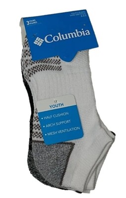 Columbia Youth Socks No Show Socks-Show Sz. 6-2.5/3 Prs
