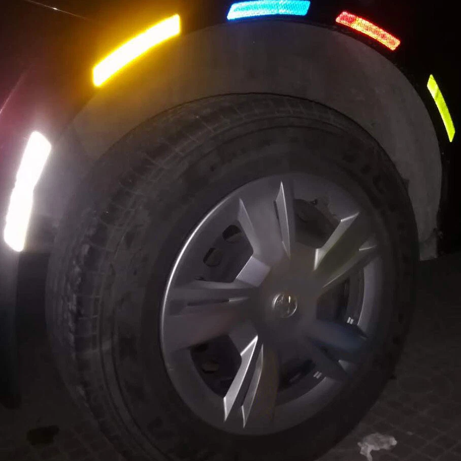 2x Reflective Sticker Car Trunk Door Tail Bumper Warning Safety Anti Collision - Изображение 4 из 4