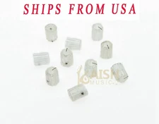 10pcs Guitar Amp Effect Pedal Knobs 1/4" Davies 1900H Knobs with Set Screw Clear