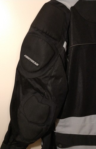 FIRST GEAR MEN'S KILIMANJARO AIR PADDED MOTORCYCLE JACKET (GREY/BLACK ) XLARGE. - Picture 3 of 7