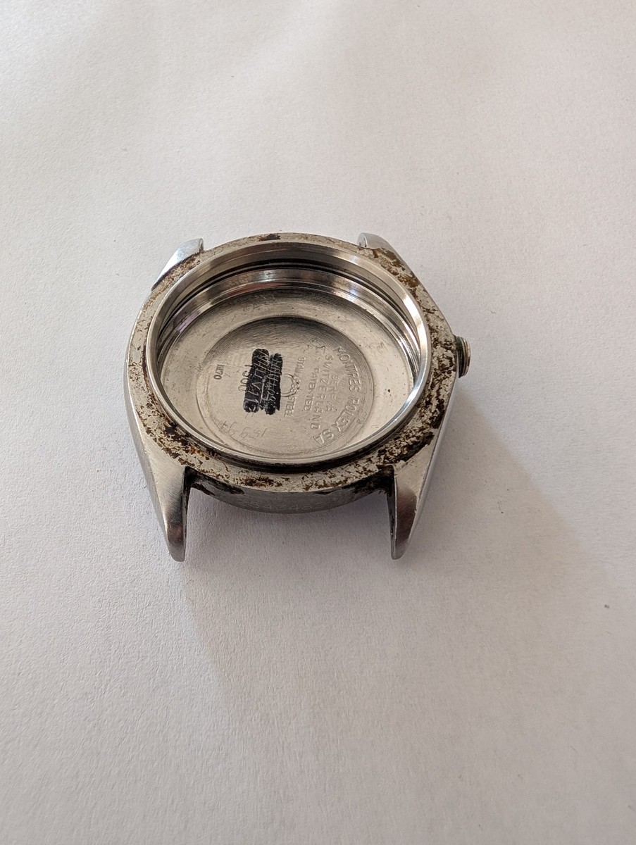 ROLEX STAINLESS STEEL1500 WATCH CASE FOR PARTS OR REPAIRS SERIAL