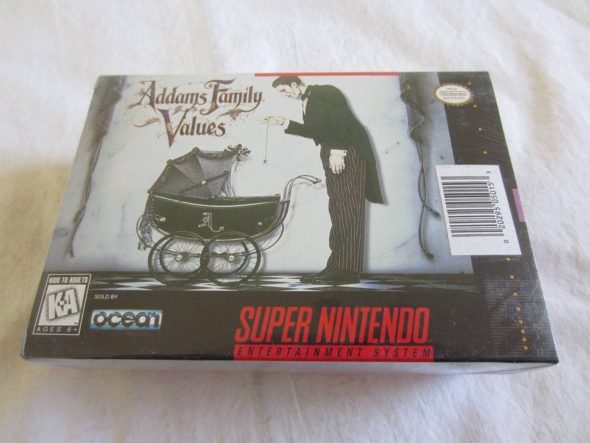Addams Family Values (SNES) Super Nintendo + VHS Brand New Factory