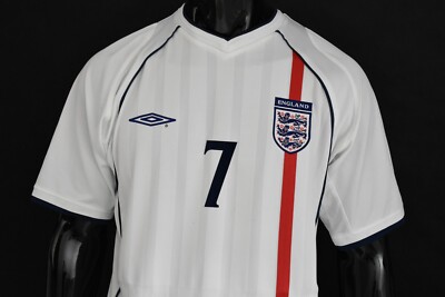 2001-03 UMBRO England Home Shirt WC 2002 David BECKHAM SIZE men M