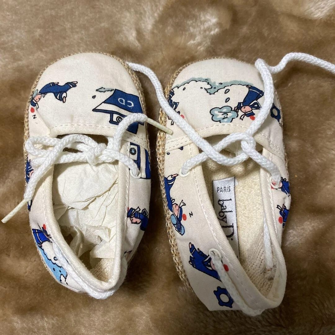 Dior Baby Dior Baby Shoes Marine Design 19/11cm W/Case Unused Vintage V9