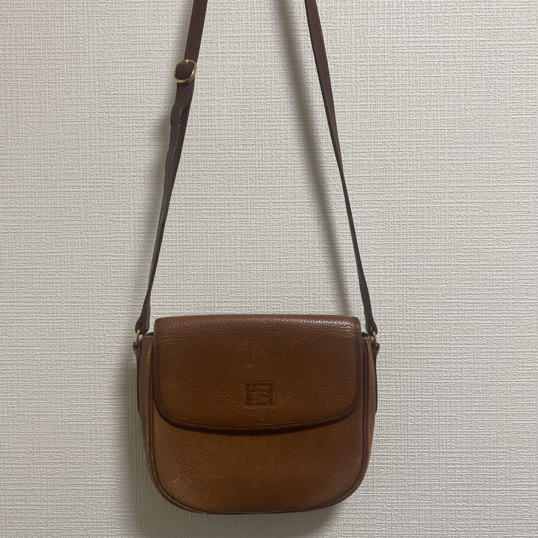 Burberry Shoulder Bag Nova Check Leather Brown Authentic F09241384