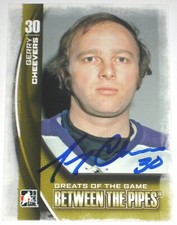 GERRY CHEEVERS SIGNED 13-15 ITG BETWEEN THE PIPES BOSTON BRUINS CARD AUTOGRAPH!!