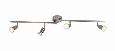Brilliant LED Decken Spot Strahler Leuchte Lampe LOONA Metall chromfarben 90 cm