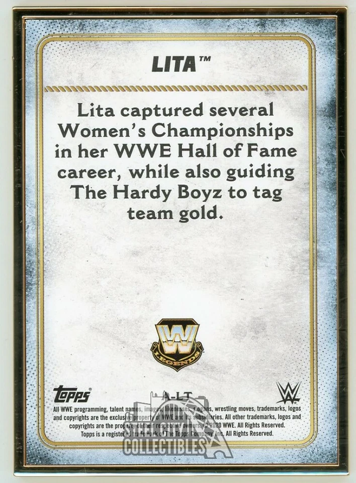 Lita 2020 Topps Transcendent WWE Autographed Card /25 - Image 2 of 2