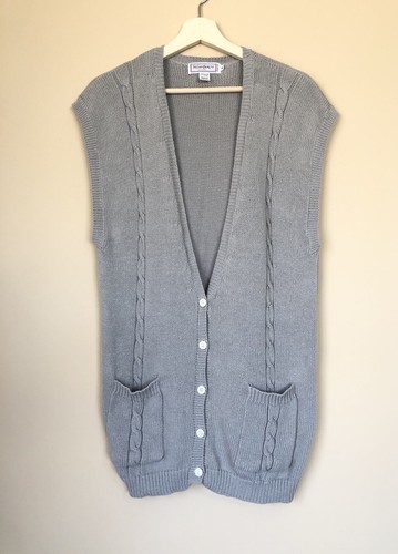 Greige Sleeveless Cardigan Sweater 