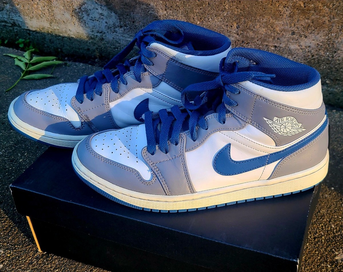 Nike Air Jordan 1 Mid Cement Grey True Blue DQ8426-014