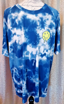 Brooklyn Cloth Men's Graphic Tie Dyed Retro Have a Nice Day Blue Tee-Shirt XL
