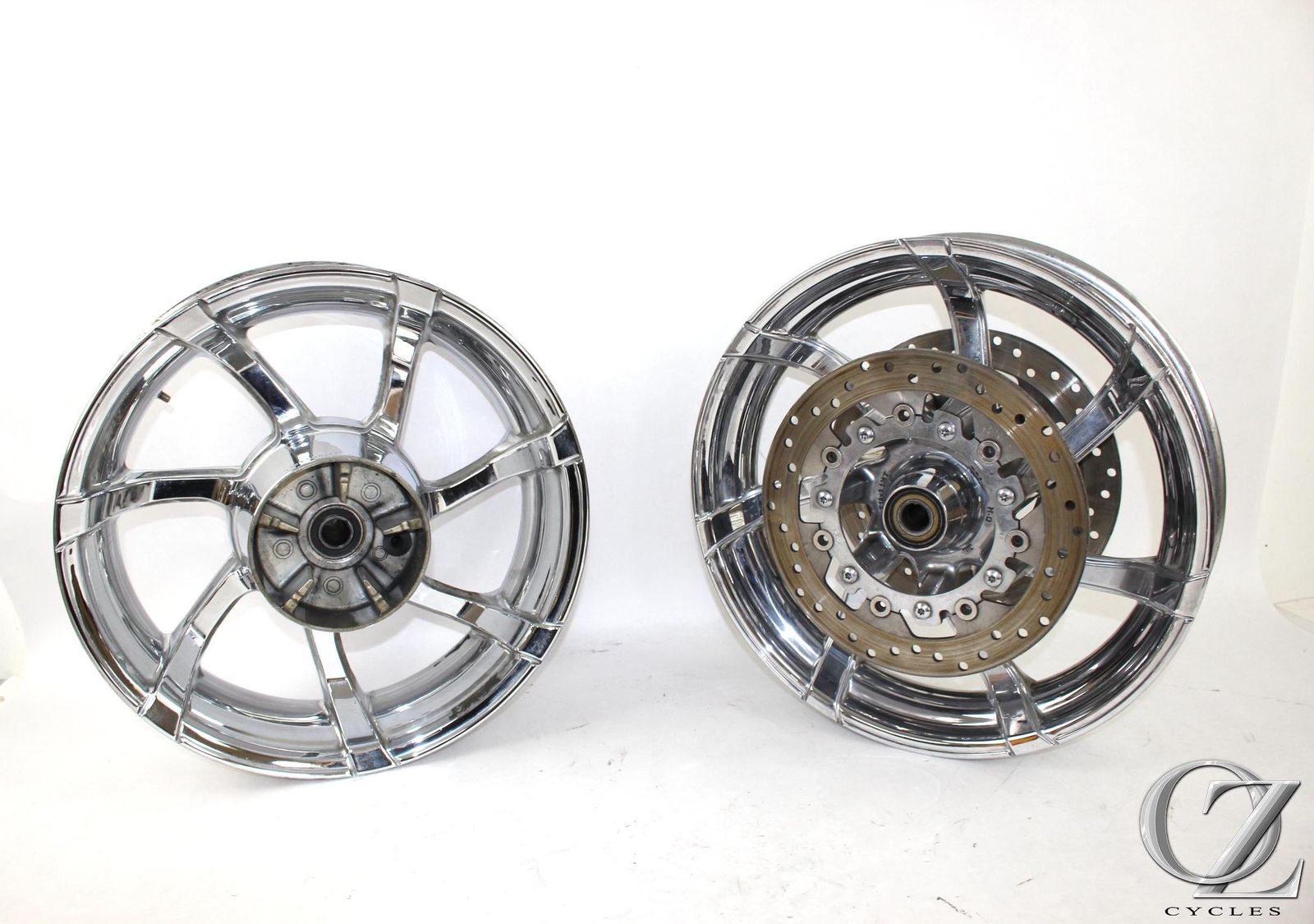 2011 11 Harley Road Glide FLTRUSE CVO Agitator Chrome Wheel RIm Set 18