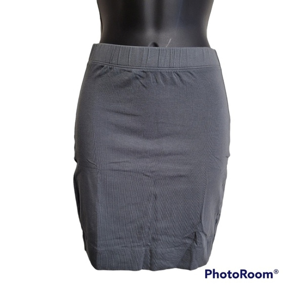Revolve Lamade Dark Grey High Waisted Pull On Bodycon Pencil Mini - Main Image