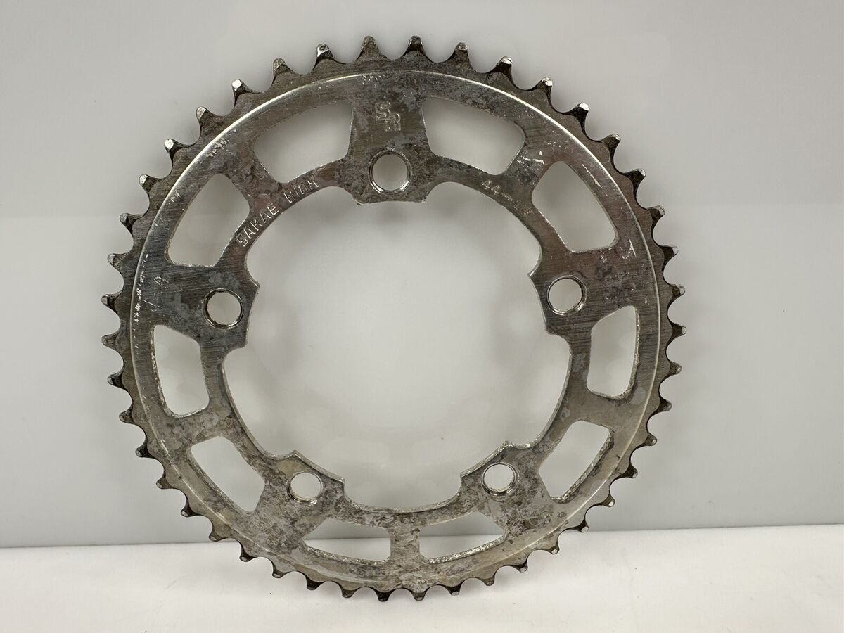 Vintage SR Sakae BMX Racing Chainring 44t 110 Silver Japan Vintage SR Sakae BMX Racing Chainring 44t 110 Silver Japan