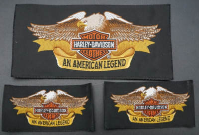 (3) Harley Davidson Screaming Eagle Motor Clothes Woven Patch American Legend