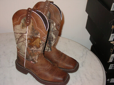 camo justin boots women's