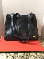 Vintage Liz Claiborne First Issue Black Bag Double Handle Purse