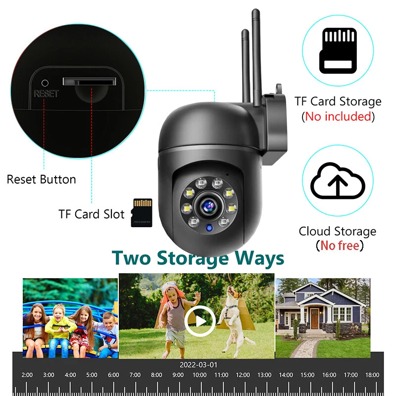 4 x Wireless 5G WiFi Security Camera System Smart outdoor Night Vision Cam 1080P - Image 2 of 4