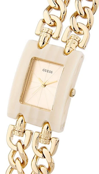 Guess Women s Gold Tone Bracelet Horn Gold tone dial Bezel Watch W11605L2