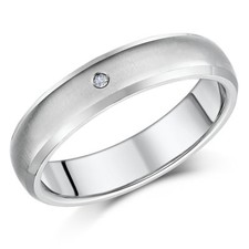 Titanium Diamond Engagement Ring 5mm 7mm Diamond Wedding Band Choose Your Width 