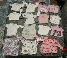 Lot Of 23 One Piece Infant Toddler Short/Long Sleeve Outfits Newborn New  Used