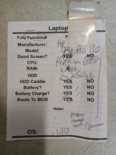 HP Omni Pro 110 PC - CPU:Pentium E5800 RAM:2gb HDD:250gb PRESSURE DAMAGE CORNER - Picture 2 of 11