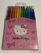 Hello Kitty Twist-Up Crayons:pink Heart Bow Tie