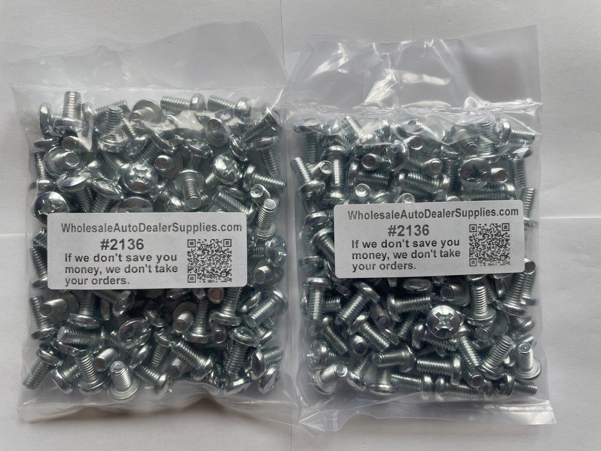 200 License Plate Screws for Mercedes Benz / Audi / Japanese | 6mm
