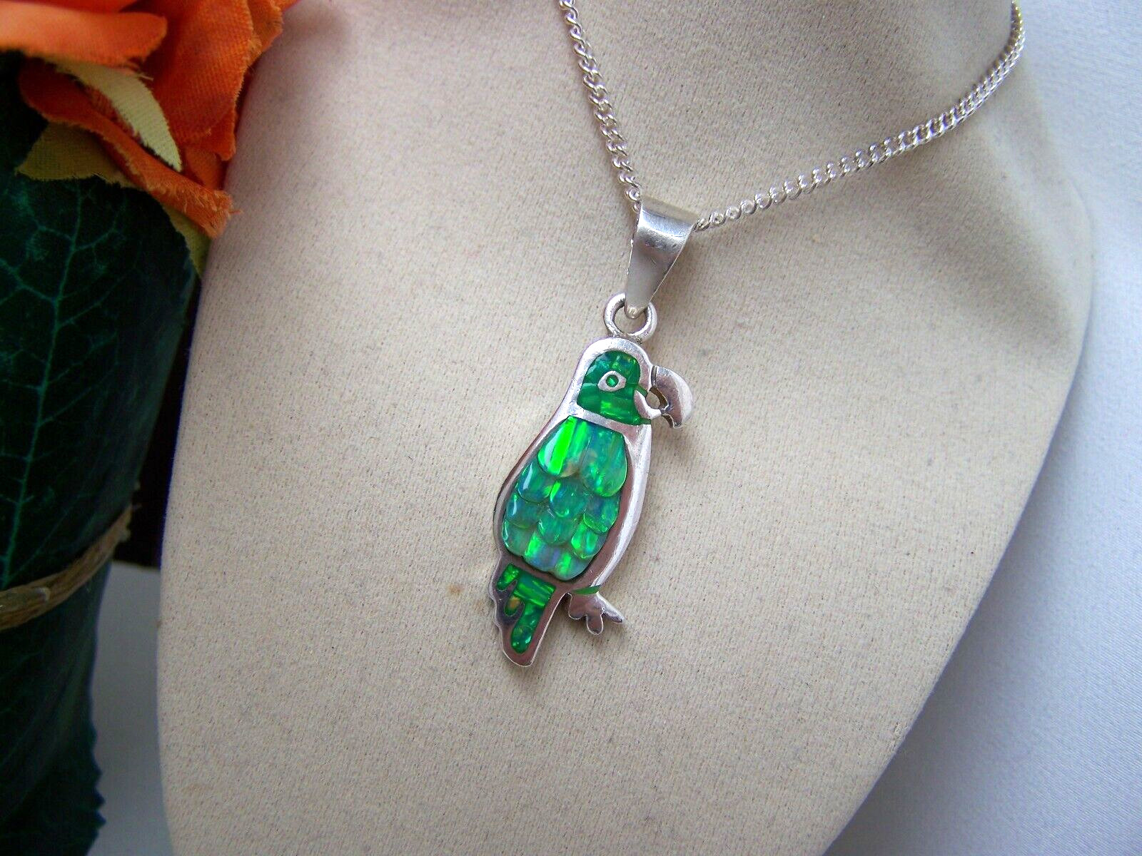 VINTAGE 950 SOLID STERLING SILVER OPAL DOUBLET PA… - image 1