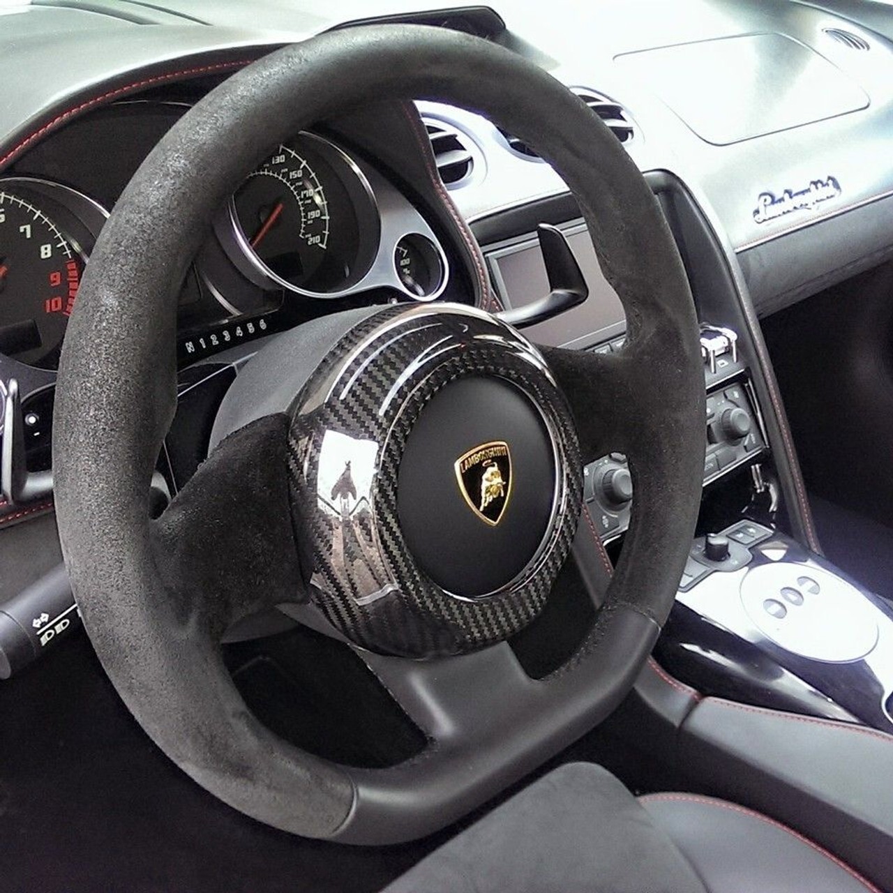 Fit Lamborghini Gallardo 04-14 Carbon Fiber Steering Wheel Center Cover