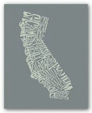POP ART PRINT California I LA Pop Art 19x13