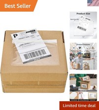 7.5" x 5.5" Clear Adhesive Top Loading Packing List/Shipping Label Envelopes ...