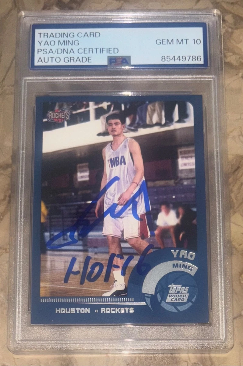 Topps Yao Ming Basketball Autographed Sports Trading Cards
