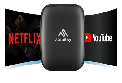 Netflix & Youtube Stream Box For Car AutoSky Wireless CarPlay and Android Auto