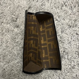 Authentic Fendi Twist Black Hard Faux Leather Eyeglasses Case (SMALL)