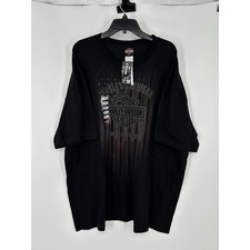 Harley Davidson USA bandiera americana grafica double face Rahway New Jersey 3XL