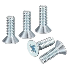 #8-32x1/2" Flat Head Machine Screws -100pcs -Carbon Steel - Blue White