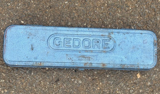 Caja de herramientas de metal Gedore original vintage