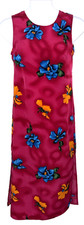 Vintage R&K Originals Women's Hot Pink Floral Sleeveless Maxi Dress Size 8