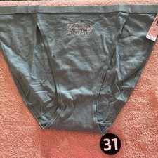 Victoria  s Secret Large Teal Cotton String Bikini Panties
