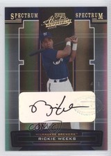 2005 Playoff Absolute Memorabilia 29/50 Rickie Weeks #179 Auto 0x5