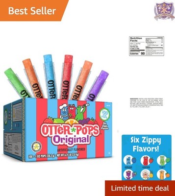 Fun and Easy Freeze Pops - 100 Count, Assorted Flavors for Summer Delight