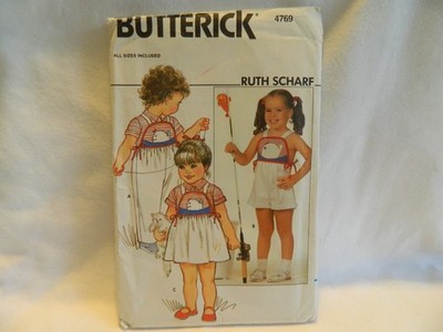 C-25 UNCUT VINTAGE BUTTERICK PATTERN 4769 TODDLER S SHIRT, JUMPSUIT & JUMPER 1-4