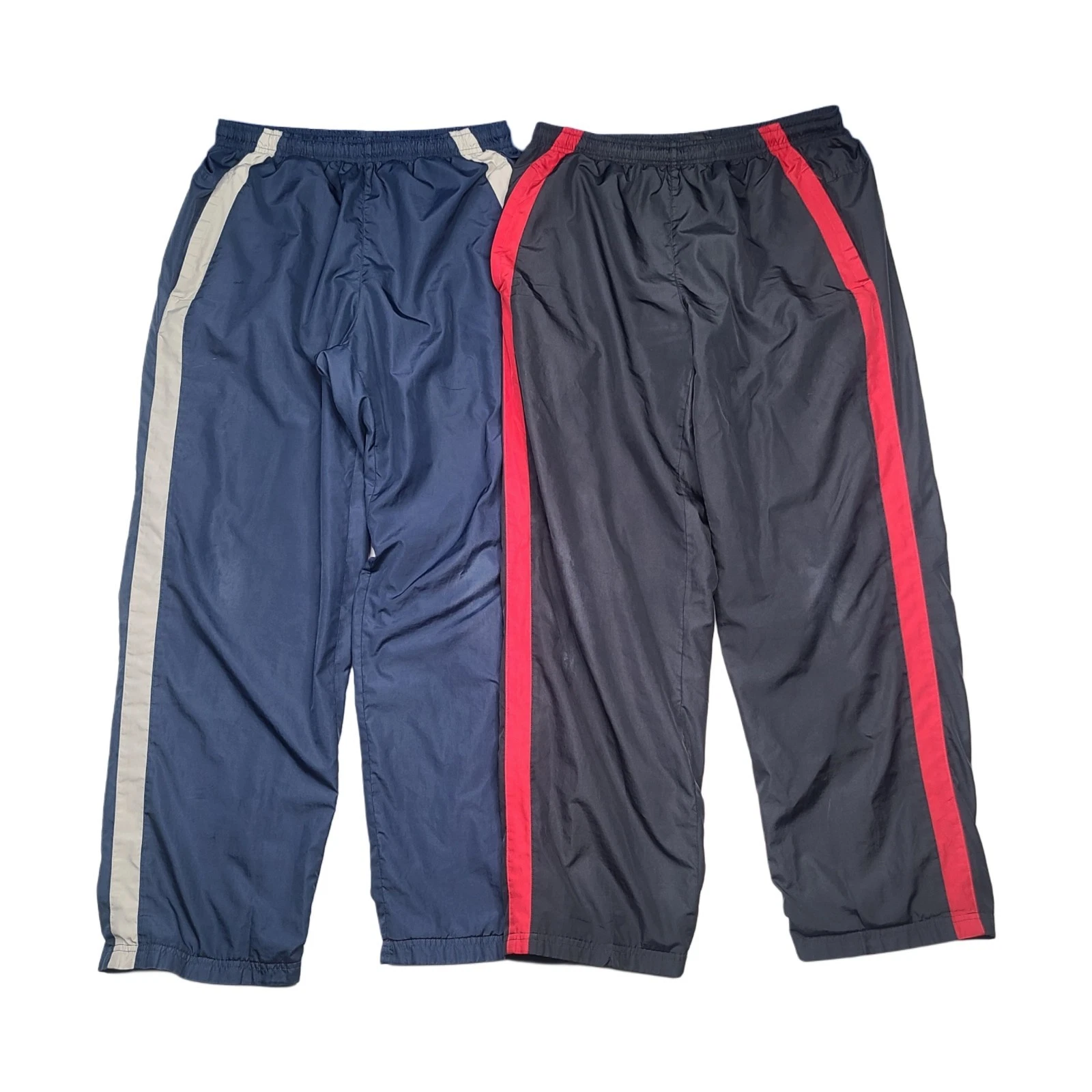 Nike LOT OF TWO Vintage Baggy Track Pants Medium Windbreaker Lined Distressed